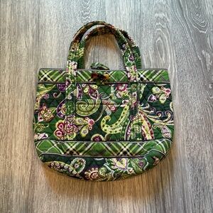 Vera Bradley Chelsea Green Paisley Mini Tote Bag